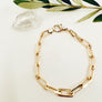 Megen Gabrielle Jewelry | 18k gold fill bracelet. gold fill bracelet. gold filled bracelet. gold bracelet. 18K gold fill paperclip chain. paperclip chain. paperclip chain bracelet. womens paperclip chain bracelet. 14k gold fill paperclip chain. paperclip chain 14k gold fill. paperclip chain for men. paperclip chain for women. womens paperclip bracelet.