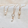 Megen Gabrielle Jewelry | Floating Pearl Necklace | Gold filled Pearl Jewelry | Handmade Pearl Jewelry
