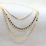 Dainty Layering Chains, Gold filled layering chains, gold filled jewelry, Santa Cruz Handmade Jewelry  jewelry ,Megen Gabrielle Jewelry Megen Gabrielle Jewlery Studios, Handmade, real gemstone jewelry