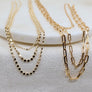 Dainty Layering Chains, Gold filled layering chains, gold filled jewelry, Santa Cruz Handmade Jewelry  jewelry ,Megen Gabrielle Jewelry Megen Gabrielle Jewlery Studios, Handmade, real gemstone jewelry, layering chains, non tangling chains,
