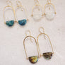 Megen Gabrielle Jewelry | 14K gold fill earrings, abalone earrings, abalone drop hoops, abalone hoop earrings, abalone earrings with 14K gold fill. drop hoop earrings. dangle earrings, labradorite hoop, moonstone