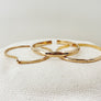 Megen Gabrielle Jewelry | The everyone adjustable cuff in sterling silver, 14K gold fill, and 14K rose gold fill. open cuff for adjustability.