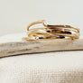 Megen Gabrielle Jewelry | The everyone adjustable cuff in sterling silver, 14K gold fill, and 14K rose gold fill. open cuff for adjustability.