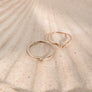 Megen Gabrielle Jewelry | CZ stack ring, CZ ring, dainty cz diamond ring, small cz diamond ring, bead ring, chevron ring, thin gold ring. Dainty stacking ring, 14k gold fill stack ring, gold fill stacking ring, ring for stacking