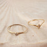 Megen Gabrielle Jewelry | CZ stack ring, CZ ring, dainty cz diamond ring, small cz diamond ring, bead ring, chevron ring, thin gold ring. Dainty stacking ring, 14k gold fill stack ring, gold fill stacking ring, ring for stacking