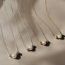 Megen Gabrielle Jewelry | Floating Pearl Necklace | Gold filled Pearl Jewelry | Handmade Pearl Jewelry | Pearl and gold pendant | Santa Cruz Handmade Jewelry