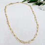 Megen Gabrielle Jewelry | 18k gold fill jewelry, 18 k gold fill paperclip chain, paperclip chain, paperclip necklace, paperclip chains, paperclip necklace for women. thick paperclip necklace, thin paperclip necklace. gold filled necklace, gold necklace, gold filled layering chain, gold layering chains