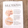 Megen Gabrielle Jewelry | Ring sizing gauge package, showing the product and directions.