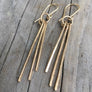 Megen Gabrielle Jewelry | metal fringe earrings, 14k gold fill earrings, fringe jewelry, metal fringe. dangle earrings. 14K gold fill fringe earrings. gold filled earrings. womens gold earrings. gold fringe earrings. womens gold filled earrings. fringe earrings. metal fringe earrings. fringe earrings for women. fringe earrings silver. fringe earrings gold. women's fringe earrings. tassel earrings gold. tassel earrings silver. tassel earrings for women