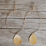 Megen Gabrielle Jewelry | 14k gold fill earrings, 14k gold fill jewelry for women. gold filled earrings. gold filled jewelry for women. 14k gold fill hoop earrings. Gold hoop earrings hammered tear drop earrings. gold tear drop hoop earrings. gold hammered tear drop earrings. earrings with texture. hoops with texture. womens tear drop hoop earrings.