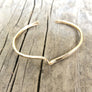 Megen Gabrielle Jewelry | The handmade wave cuff bracelet. gold filled cuff bracelet, wave shaped.