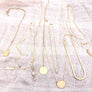 Megen Gabrielle Jewelry | 14K gold fill shine half moon necklace. 14k gold fill jewelry. 14k gold fill necklace. half moon necklace. gold half moon necklace, gold moon necklace, womens 14k gold fill necklace. gold half moon necklace for women. gold half moon necklace for ladies, moon necklace gold. womens moon gold necklace. 14k gold fill jewelry for women. gold filled jewelry.