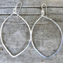 Megen Gabrielle Jewelry | 14K gold fill earrings. Sterling Silver Earrings. 14K rose gold filled earrings. Leaf shaped earrings. Natural Earrings. Silver earrings, gold earrings. hoop earrings. natural shaped hoop earrings. simple earrings.