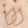 Diamond Shaped Hoop Earring