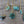 chrysocolla necklace, circle shape, tear drop shape, triangle shape, and organic shaped chrysocolla. Megen Gabrielle Jewlery Studios, Handmade, real gemstone