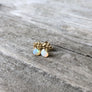 Megen Gabrielle Jewelry | 14k gold fill and sterling silver opal stud earrings, with real opal.