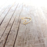 Wave shaped 14k gold fill stacking ring. Dainty ring style.
