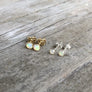 Megen Gabrielle Jewelry | 14k gold fill and sterling silver opal stud earrings, with real opal.