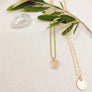 Everyday Hammered Circle Disk Necklace