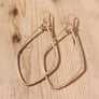 Diamond Shaped Hoop Earring