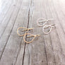 Megen Gabrielle Jewelry | Mini Tear Drop stud earrings. small stud earrings. 14K gold fill earrings. small circle 14K gold fill earrings