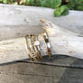 Megen Gabrielle Jewelry | Amethyst stack ring, amethyst gold stacking ring. Rainbow Moonstone stack ring, Opal stack ring, Pink Tourmaline stack ring, Turquoise stack ring, Onyx stack ring, Peridot stack ring, Aquamarine stack ring, or Citrine stack ring. 14k gold fill stack rings with gemstones. genuine gemstones.