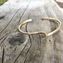 Megen Gabrielle Jewelry | The Handmade Wave Cuff Bracelet.gold filled cuff bracelet, wave shaped.