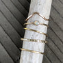 Megen Gabrielle Jewelry | Beaded stack ring, beaded ring, dainty beaded ring, small beaded ring, bead ring, dot ring, thin beaded ring. Dainty stacking ring, 14k gold fill stack ring, gold fill stacking ring, ring for stacking