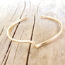 Megen Gabrielle Jewelry | The Handmade Wave Cuff Bracelet. gold filled cuff bracelet, wave shaped.