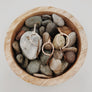 Megen Gabrielle Jewelry | Hammered circle bangle, gold filled, sterling silver and rose gold filled.