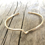 Megen Gabrielle Jewelry | The handmade Wave Cuff Bracelet.gold filled cuff bracelet, wave shaped.
