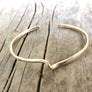 Megen Gabrielle Jewelry | The handmade Wave Cuff Bracelet.gold filled cuff bracelet, wave shaped.