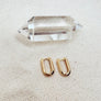 Megen Gabrielle Jewelry | 18K gold filled rectangle earrings. gold filled huggie earrings. simple rectangle earrings. gold filled rectangle earrings. gold rectangle earrings