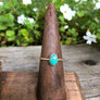 Megen Gabrielle Jewelry | Opal ring, turquoise ring. 14K gold fill opal ring, 14K gold full turquoise ring. Natural stone rings. Sterling silver opal ring, sterling silver turquoise ring.