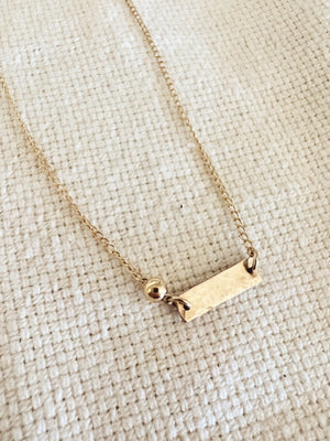 The Dream Rectangle Tag Necklace- Charm Necklace