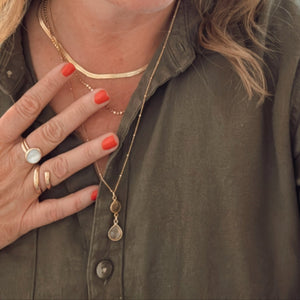 Megen Gabrielle Jewelry | mother of pearl ring. 14K gold fill mother of pearl ring. pearl ring. 14K gold fill ring. 14K gold fill pearl ring. classic pearl ring. natural pearl ring, 14k gold fill.
