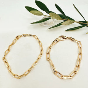 Gold Filled Paperclip Chain with Open End Loops