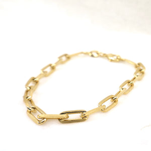 Megen Gabrielle Jewelry | 18k gold fill bracelet. gold fill bracelet. gold filled bracelet. gold bracelet. 18K gold fill paperclip chain. paperclip chain. paperclip chain bracelet. womens paperclip chain bracelet. 14k gold fill paperclip chain. paperclip chain 14k gold fill. paperclip chain for men. paperclip chain for women. womens paperclip bracelet.