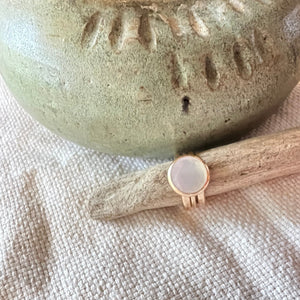 Mother of Pearl Ring in 14K Gold Fill| Megen Gabrielle Jewelry