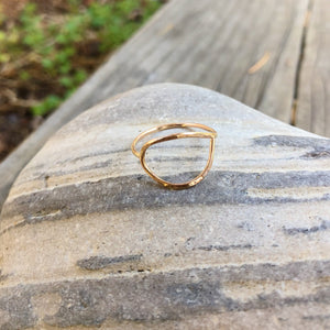 Megen Gabrielle Jewelry | 14K gold fill handmade ring. Handmade circle ring.