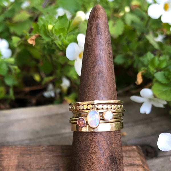 14K Gold Fill Small Gemstone Stacking Rings | Megen Gabrielle Jewelry ...